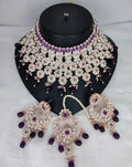 Jewel City Luxurious Silver-Plated Bridal Jewelry Set with Purple Accents | Grocsy