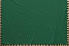 Vamika Goergette Silk Thread Work Green Bollywood Style Saree | Grocsy