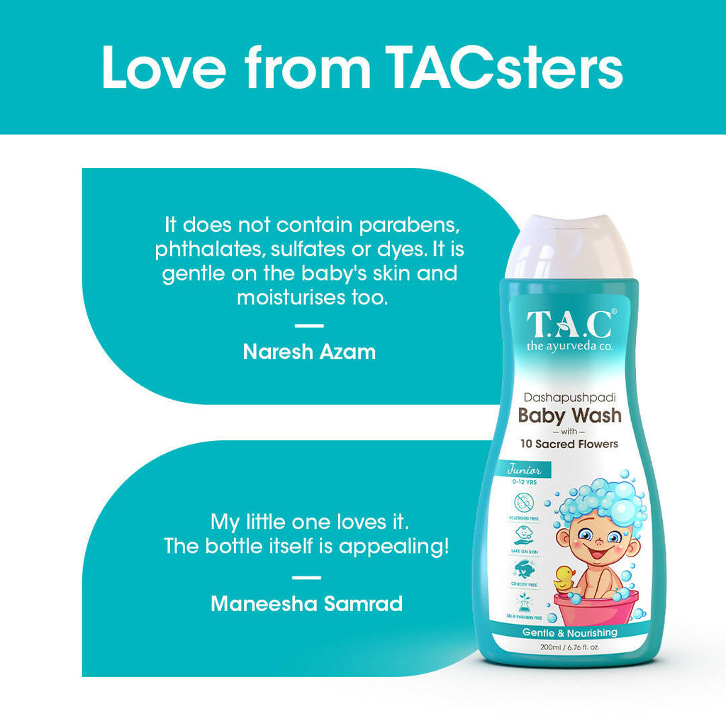 TAC - The Ayurveda Co. Dashapushpadi Ayurvedic Baby Body Wash For Cleansing & Nourishing Skin | Grocsy