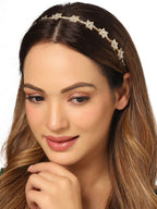 NVR Women's Gold-Polished Traditional Trending Matha Patti | Grocsy