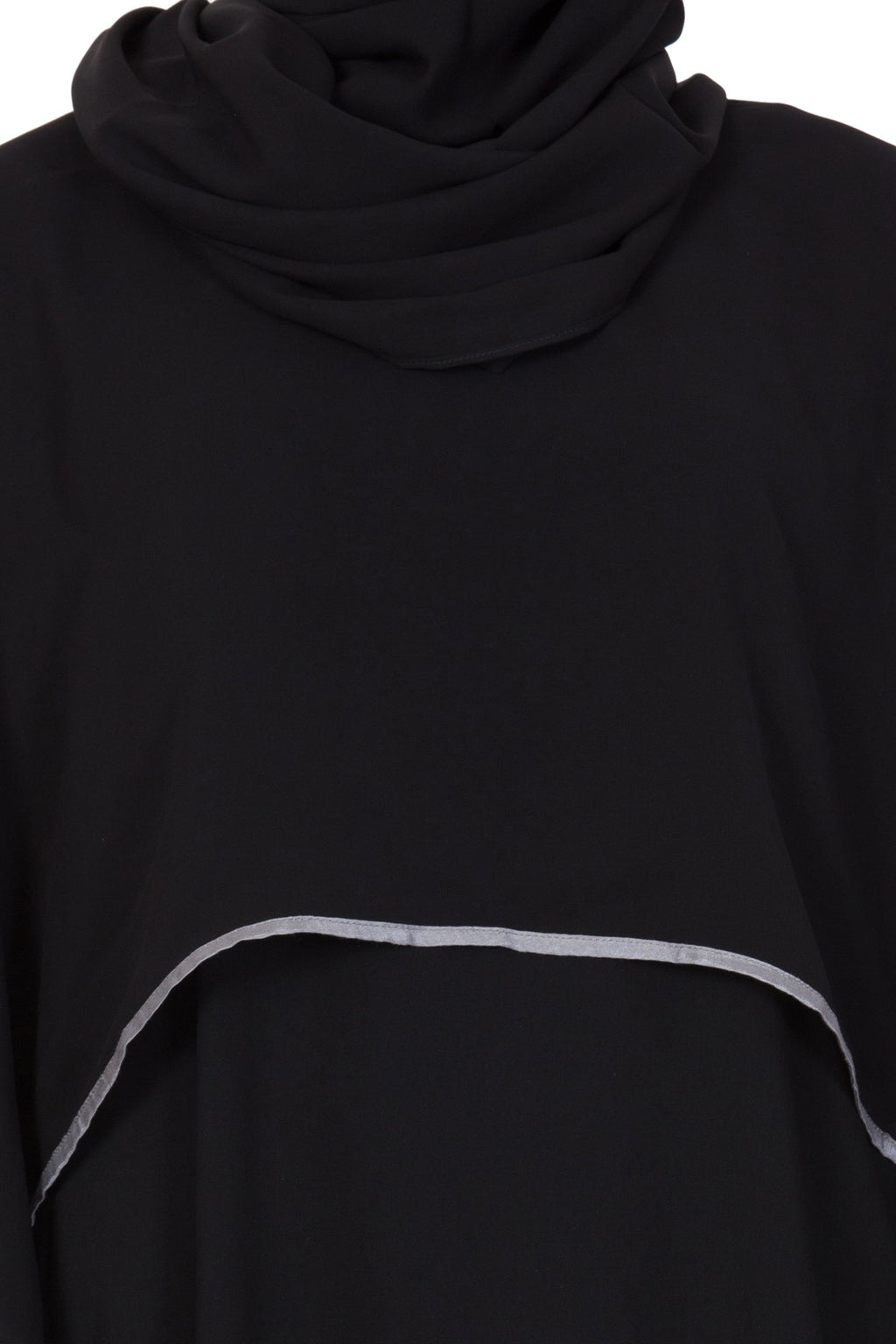 Bashariya A Line Abaya With Attached Georgette Cape For Full Coverage | Grocsy
