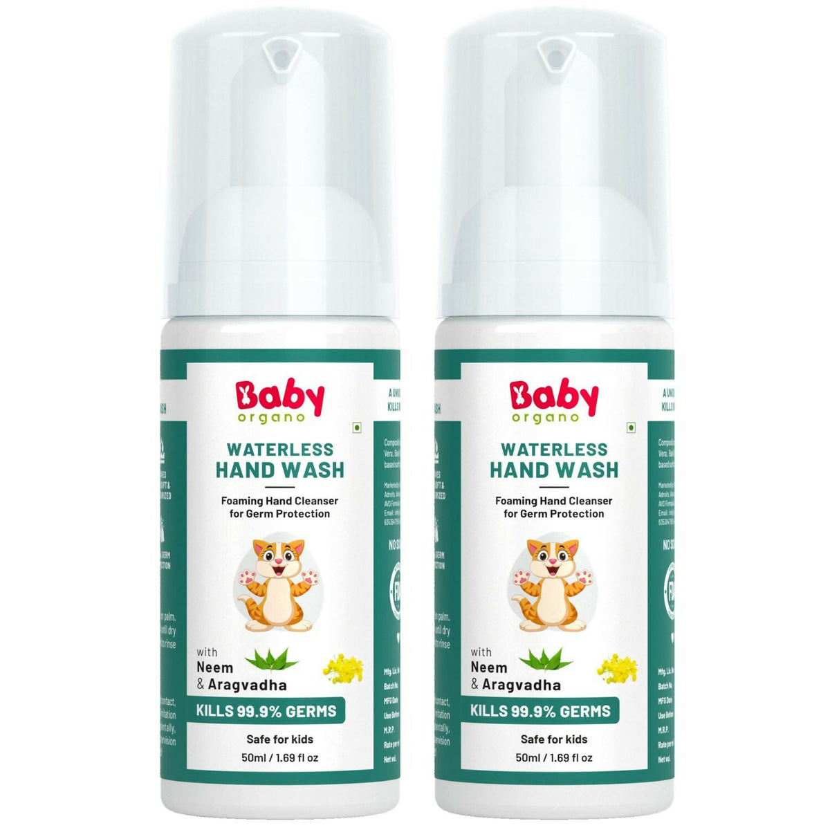 Babyorgano Non Alcoholic Foam Based Waterless Hand Wash for Kids | Grocsy