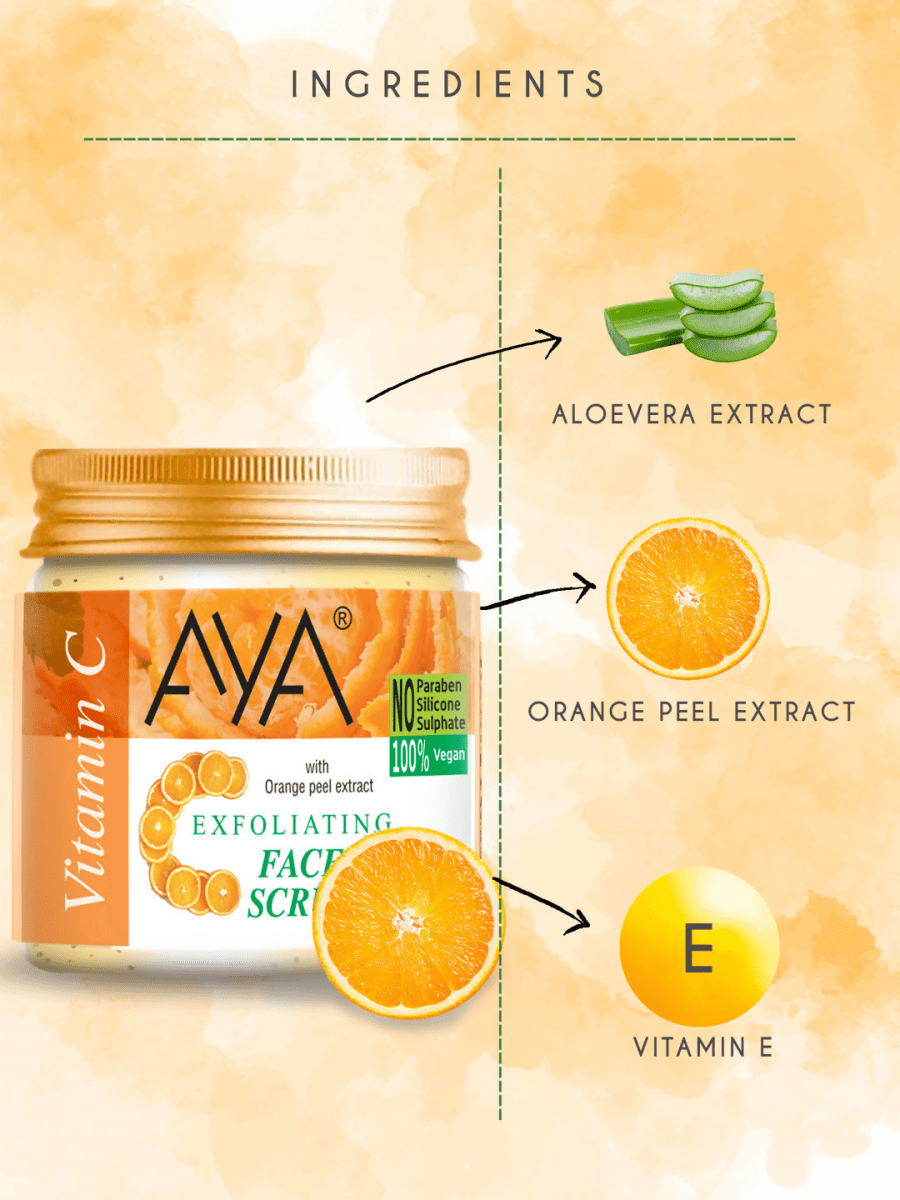AYA Vitamin C Exfoliating Face Scrub | Grocsy