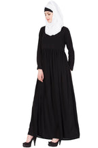 Bashariya Simple Abaya With Gather On Waistline | Grocsy