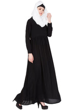 Bashariya Simple Abaya With Gather On Waistline | Grocsy