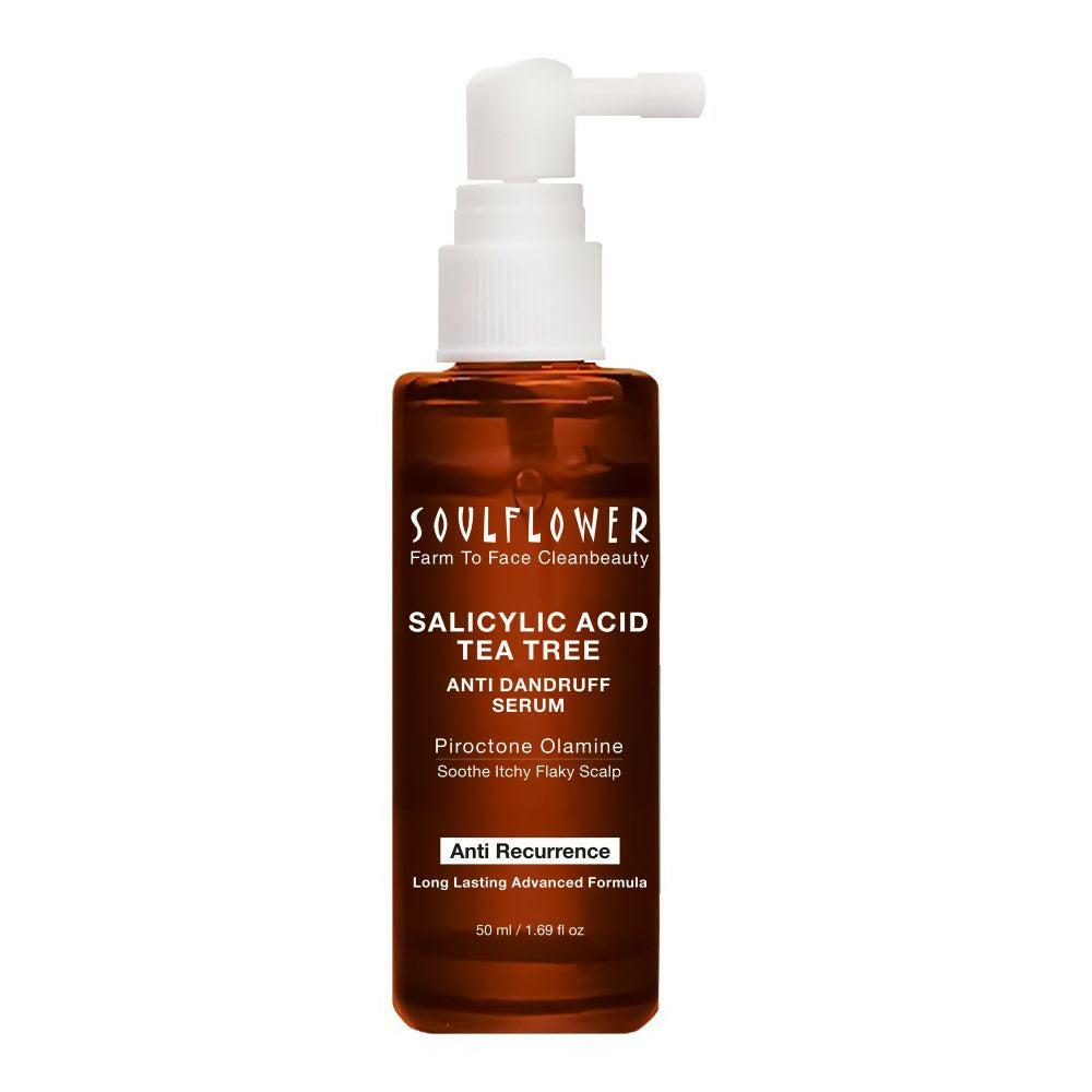 Soulflower Salicylic Acid Tea Tree Anti Dandruff Hair Serum | Grocsy