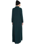 Bashariya Front Open Abaya In Firdaus Fabric With Fabric Belt and Side Pockets | Grocsy