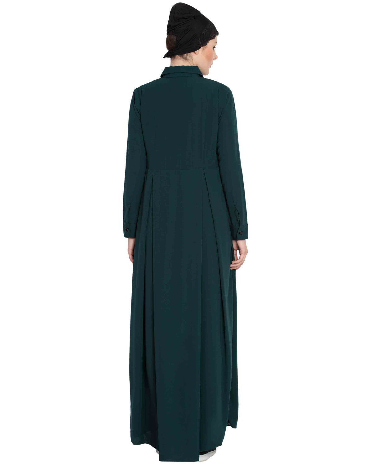 Bashariya Front Open Abaya In Firdaus Fabric With Fabric Belt and Side Pockets | Grocsy