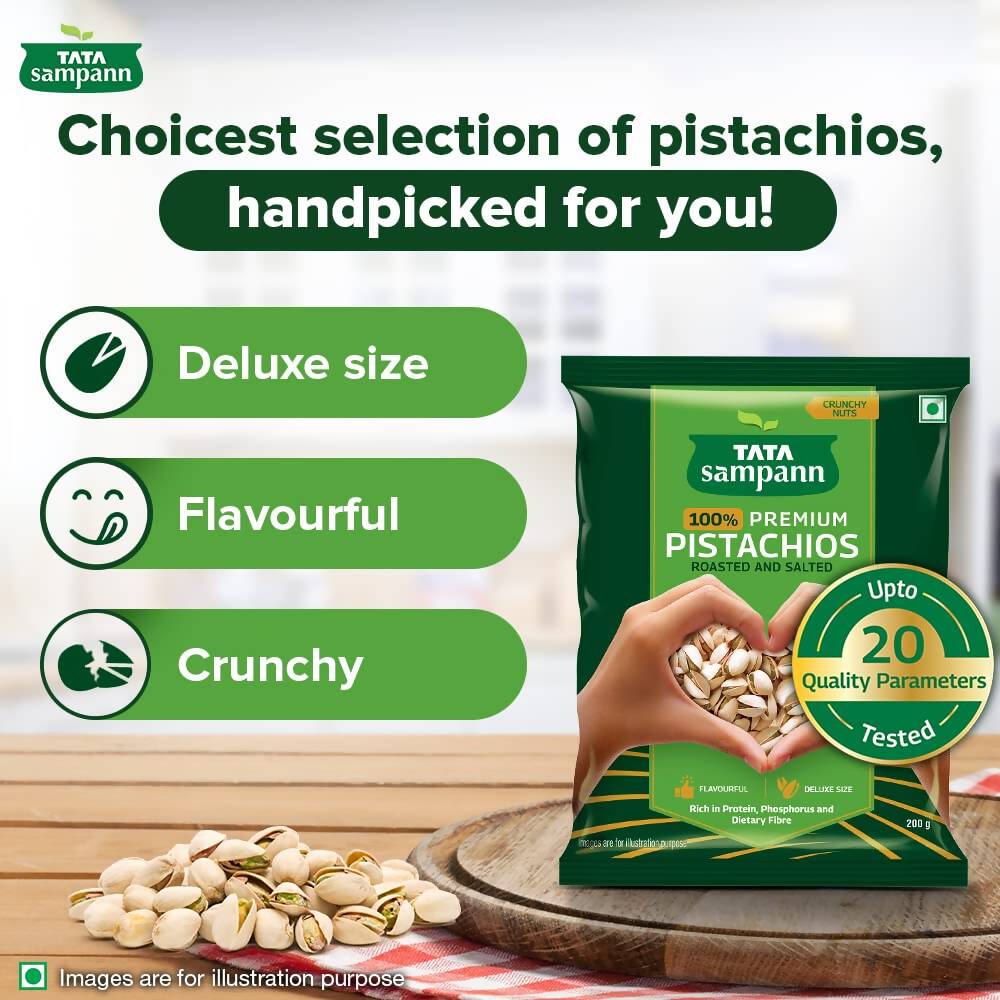 Tata Sampann Premium Pistachios Roasted & Salted | Grocsy