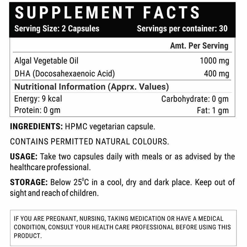 Inlife Vegetarian DHA Capsules | Grocsy