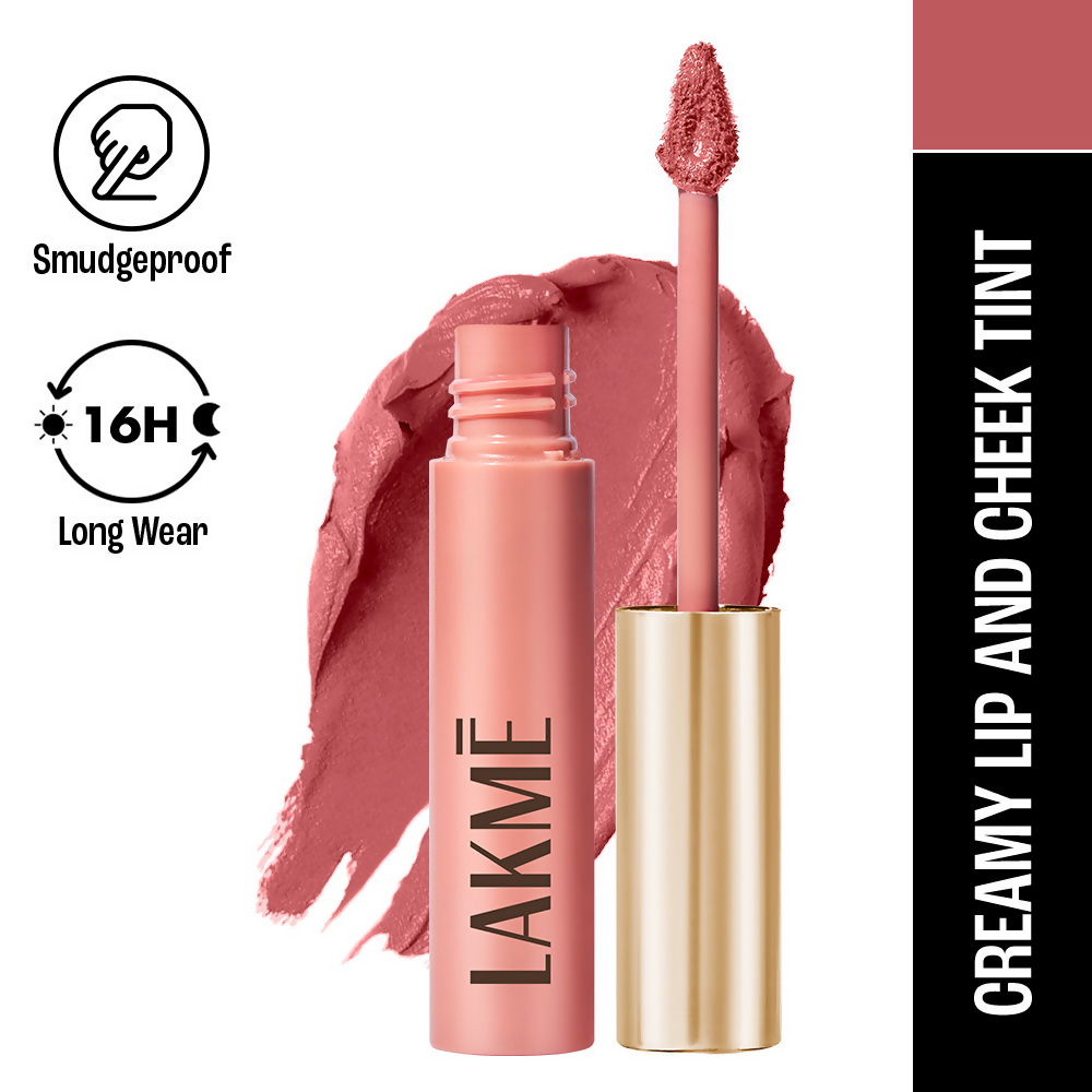 Lakme Double Duty Lip & Cheek Mousse Matte Lipstick - Nude Cushion | Grocsy
