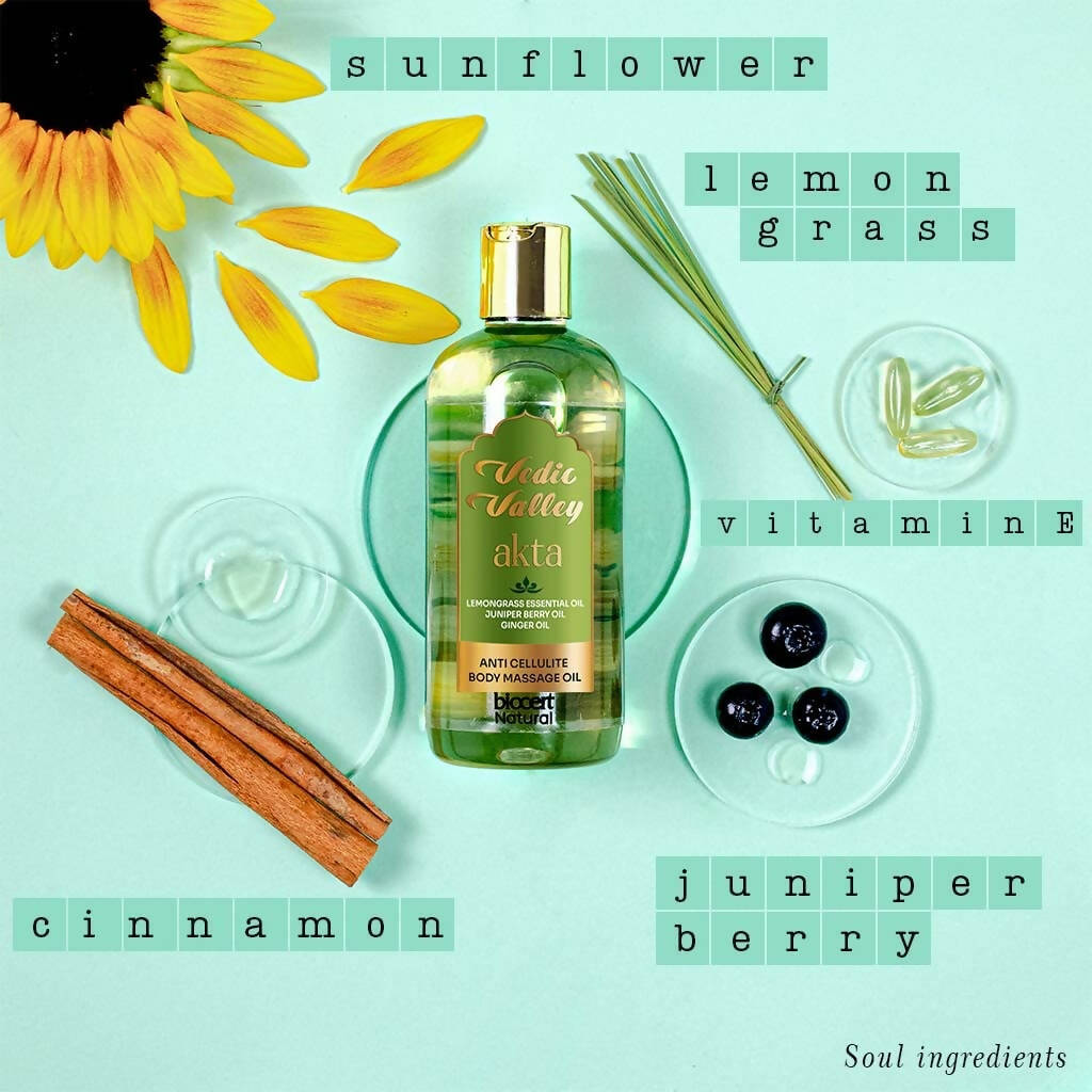 Vedic Valley Stress Relieving Lemongrass Body Massage Oil | Grocsy