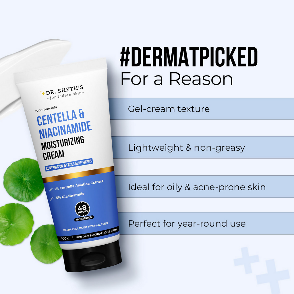 Dr. Sheth's Centella & Niacinamide Moisturizing Cream | Grocsy