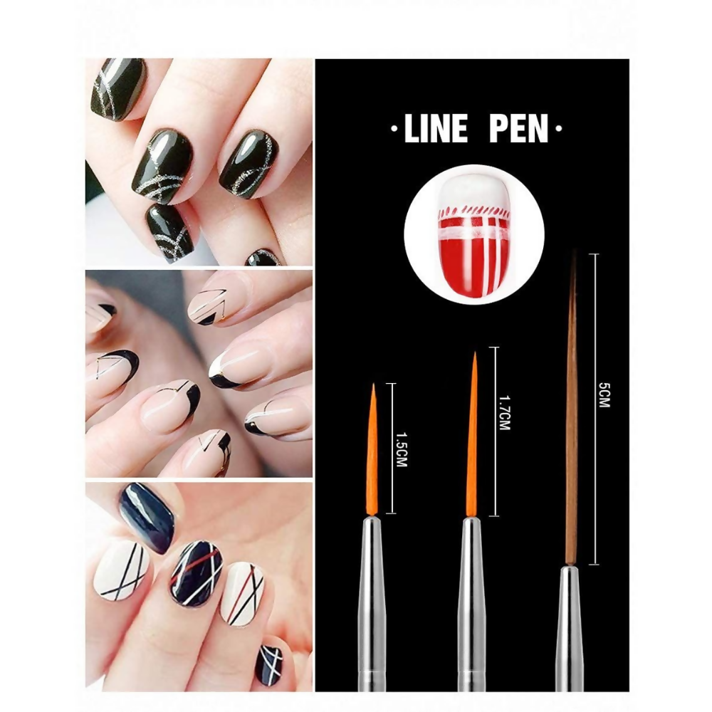Bronson Professional Nail Art Kit Brush Set Acrylic Uv Polish Brushes Tool Kit | Grocsy