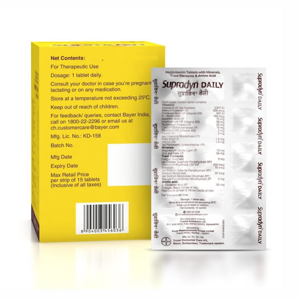 Supradyn Daily Multivitamin Tablets for Men & Women | Grocsy