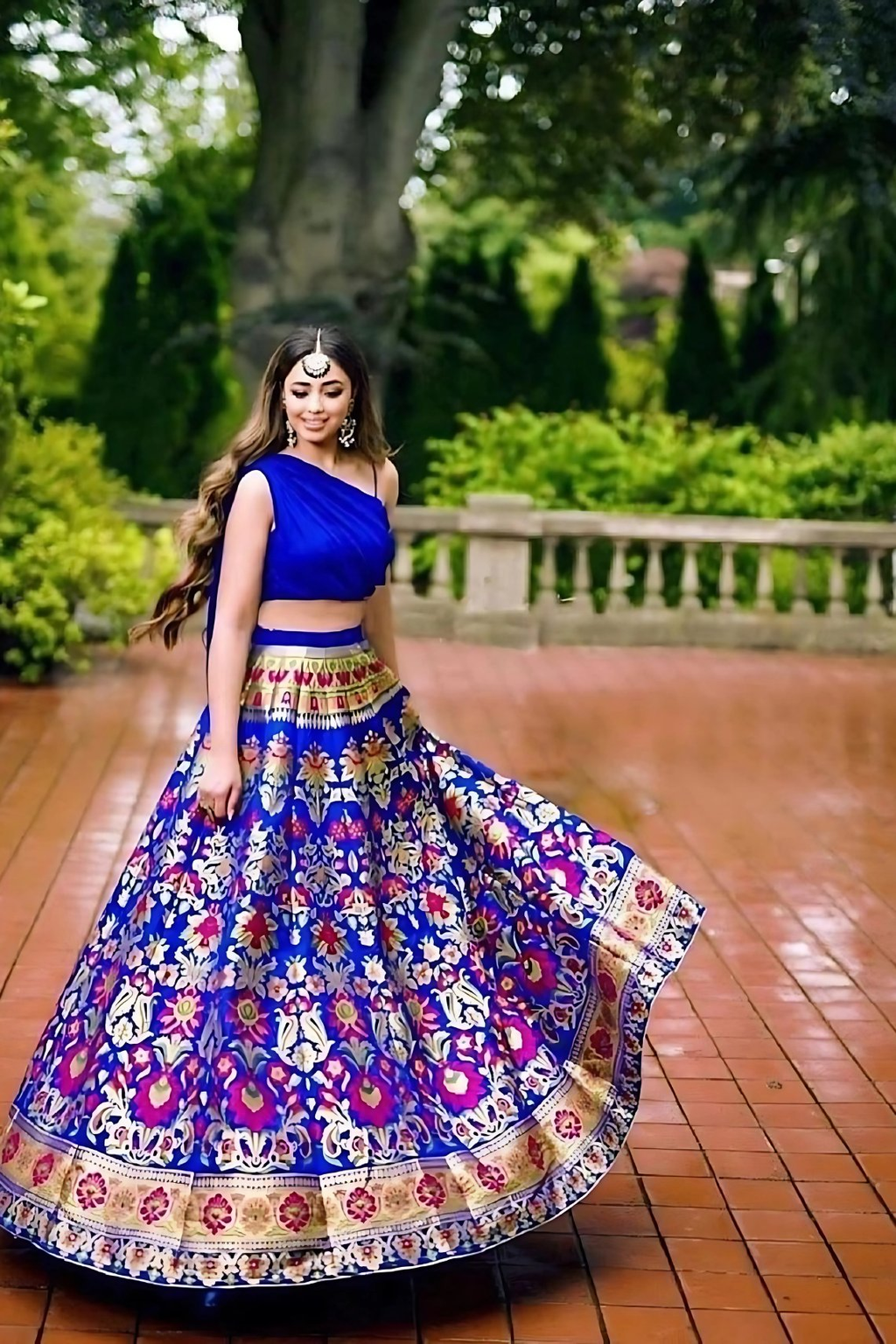 Lehenga Mart Designer Wedding Lehenga Choli For Women - Blue | Grocsy
