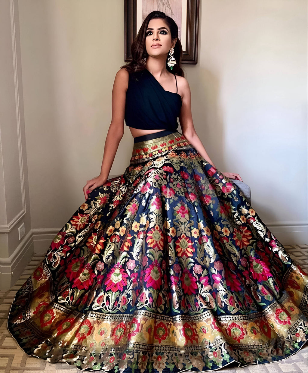 Lehenga Mart Designer Wedding Lehenga Choli For Women - Black | Grocsy