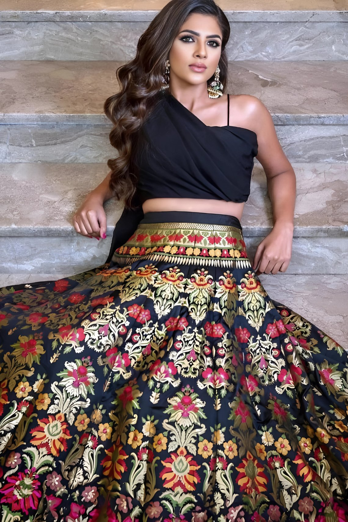 Lehenga Mart Designer Wedding Lehenga Choli For Women - Black | Grocsy