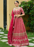 Lehenga Mart Designer Wedding Lehenga Choli For Women - Red | Grocsy