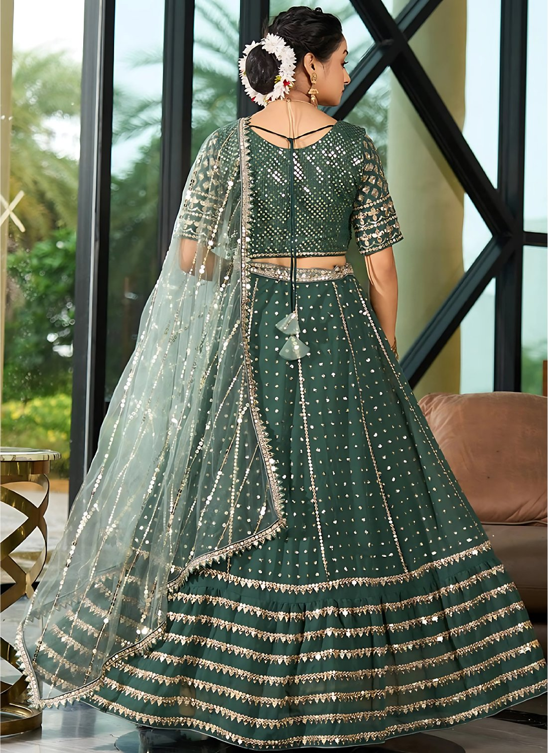Lehenga Mart Designer Wedding Lehenga Choli For Women - Green | Grocsy