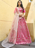 Lehenga Mart Designer Wedding Lehenga Choli For Women - Pink | Grocsy