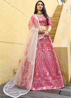 Lehenga Mart Designer Wedding Lehenga Choli For Women - Pink | Grocsy