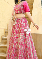 Lehenga Mart Designer Wedding Lehenga Choli For Women - Pink | Grocsy