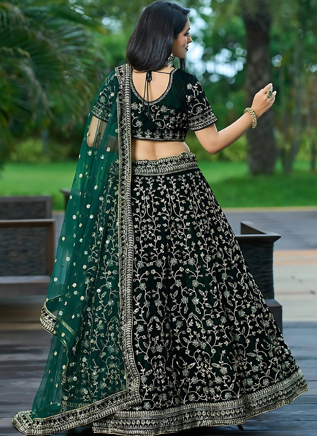 Lehenga Mart Designer Wedding Lehenga Choli For Women - Green | Grocsy