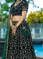 Lehenga Mart Designer Wedding Lehenga Choli For Women - Green | Grocsy