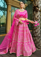 Lehenga Mart Designer Wedding Lehenga Choli For Women - Pink | Grocsy