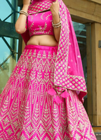 Lehenga Mart Designer Wedding Lehenga Choli For Women - Pink | Grocsy