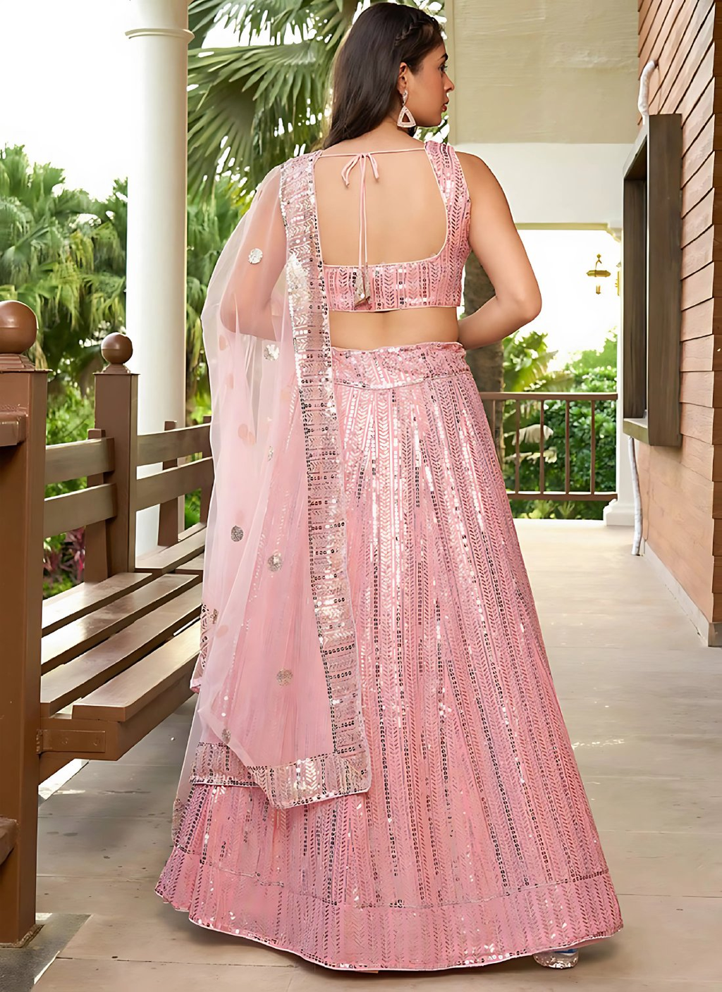 Lehenga Mart Designer Wedding Lehenga Choli For Women - Baby Pink | Grocsy
