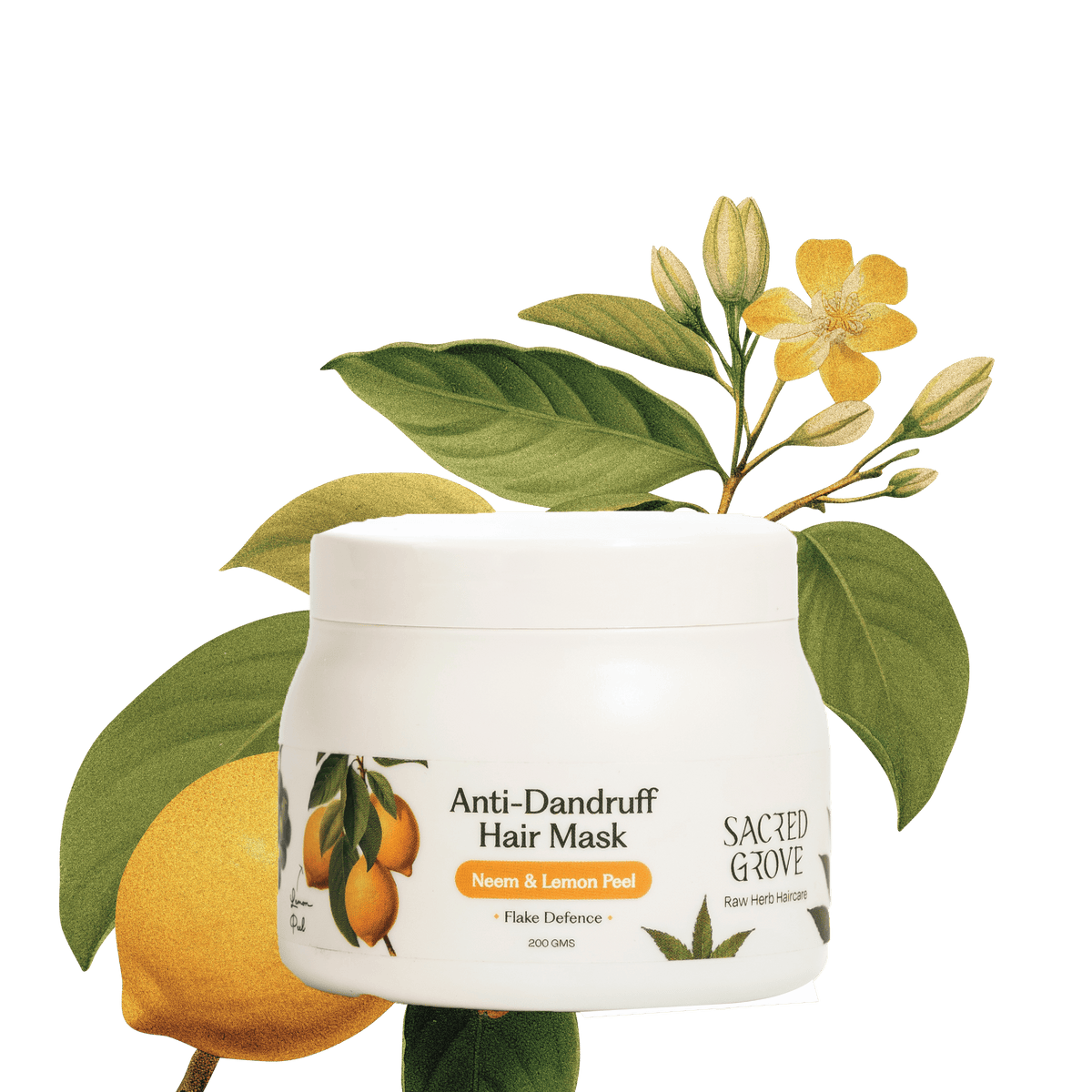 Sacred Grove Neem Leaves & Lemon Peel Anti-Dandruff Hair Mask | Grocsy