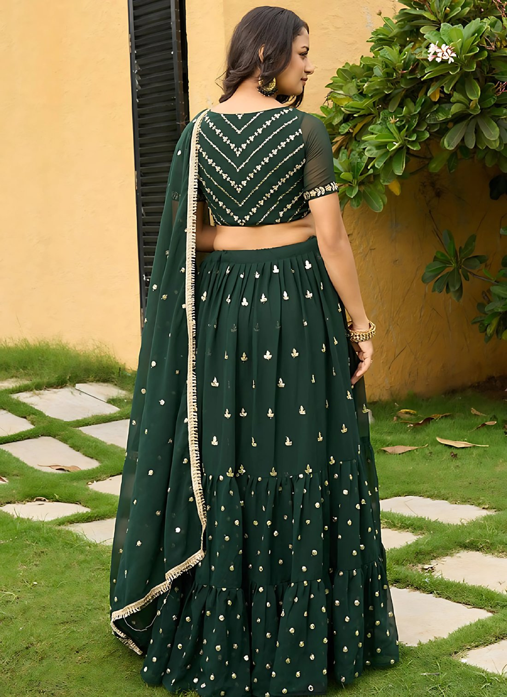 Lehenga Mart Designer Wedding Lehenga Choli For Women - Green | Grocsy