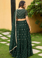 Lehenga Mart Designer Wedding Lehenga Choli For Women - Green | Grocsy