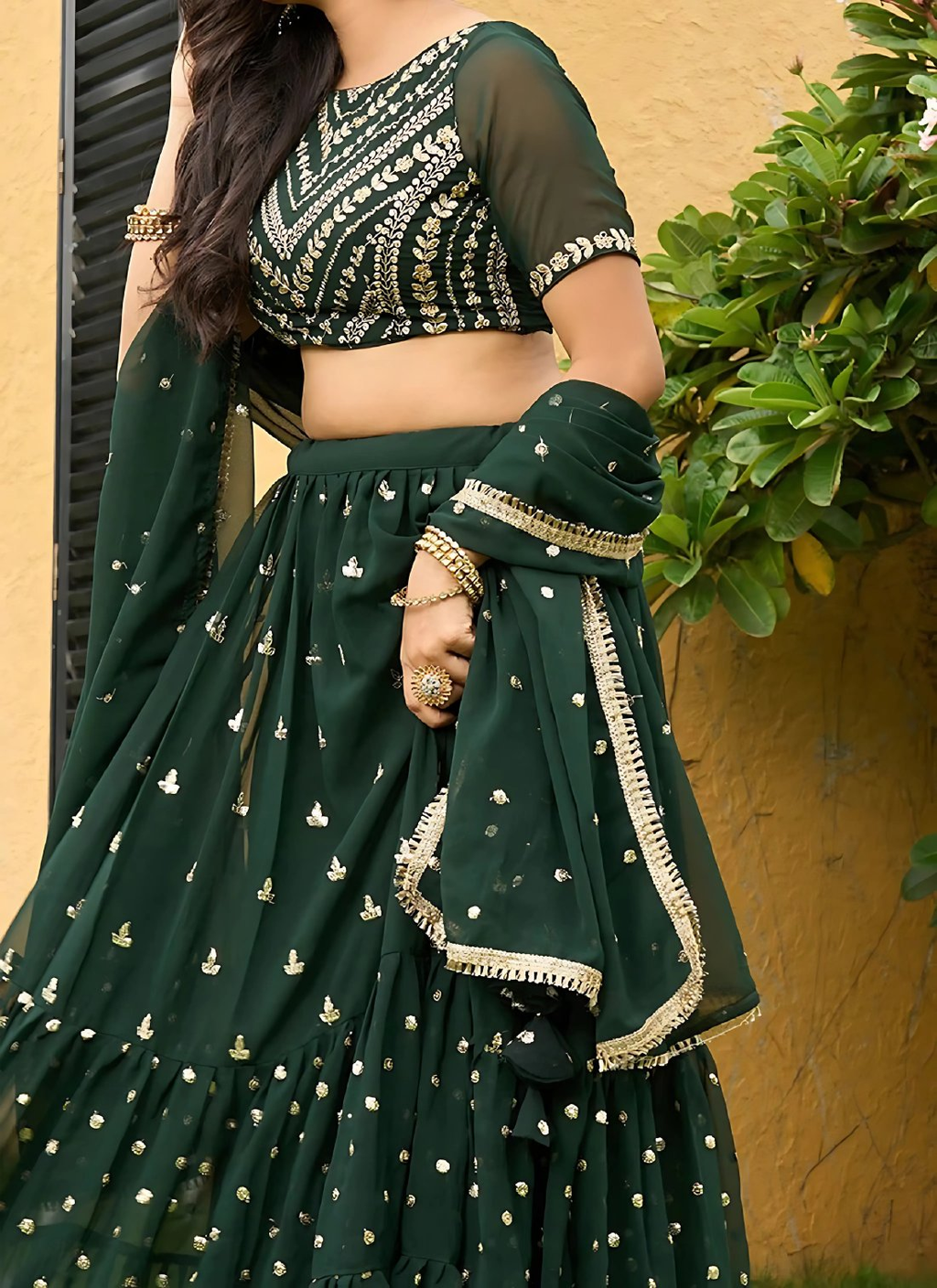 Lehenga Mart Designer Wedding Lehenga Choli For Women - Green | Grocsy