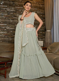 Lehenga Mart Designer Wedding Lehenga Choli For Women - Grey | Grocsy