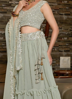 Lehenga Mart Designer Wedding Lehenga Choli For Women - Grey | Grocsy
