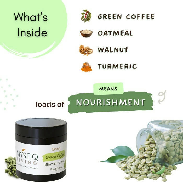 Mystiq Living Specials Green Coffee Face Scrub | Grocsy
