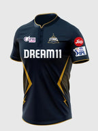 Gujarat Titans Men's Navy Blue And Gold Half Sleeves Jersey IPL, T20 | Grocsy