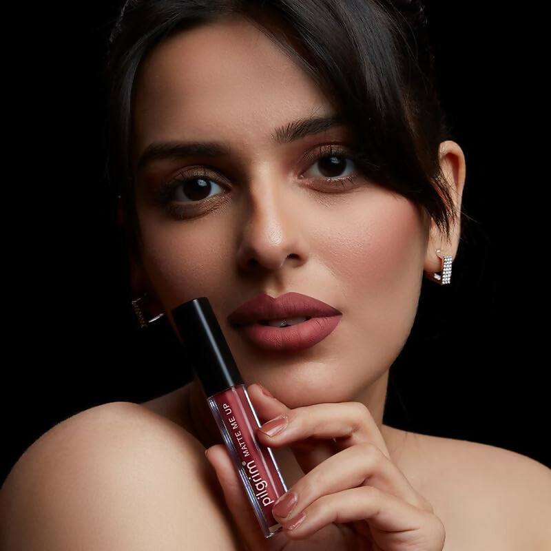 Pilgrim Liquid Matte Lipstick with Hyaluronic Acid - Blushing Nude | Grocsy