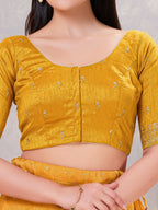 Joban Fashion Women Silk Mustard Stitched Blouse | Grocsy