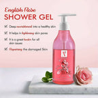 NutriGlow NATURAL'S English Rose Shower Gel With Mulberry Extract For Long Lasting Freshness | Grocsy