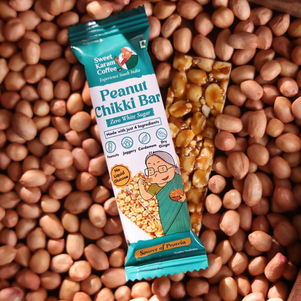 Sweet Karam Coffee Peanut Chikki Bar (Zero White Sugar) | Grocsy