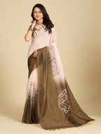 Aastha Fashion Multi Chanderi Cotton Silk Printed Saree | Grocsy