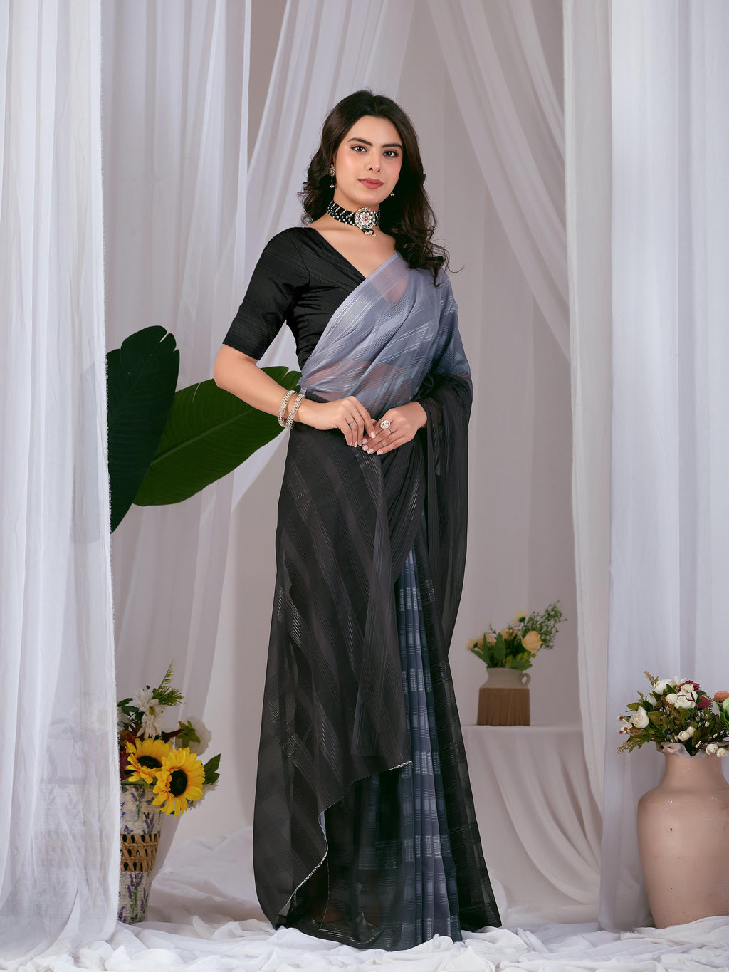 Aastha Fashion Multi Monsoon Printed Saree | Grocsy