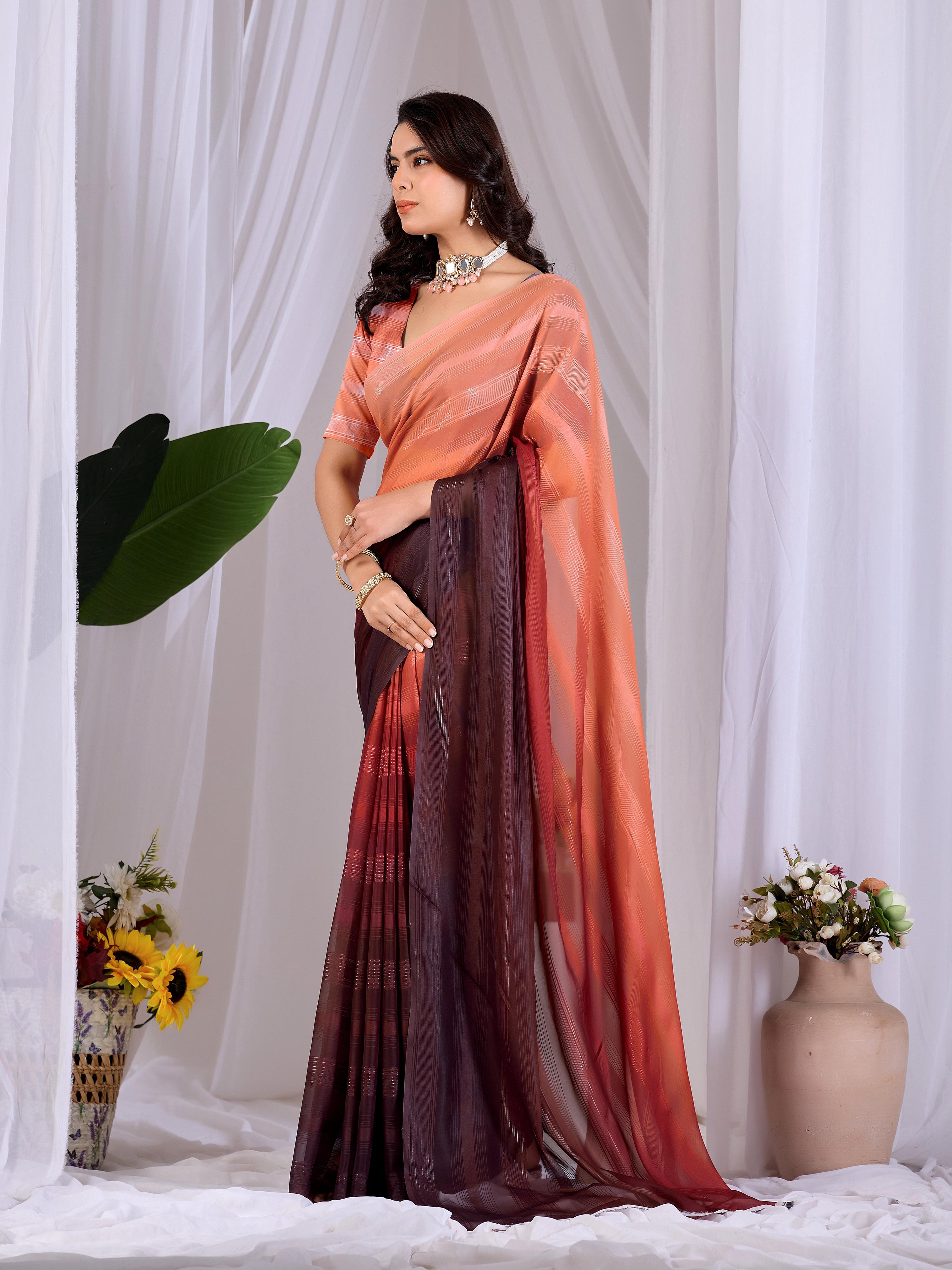 Aastha Fashion Multi Monsoon Printed Saree | Grocsy
