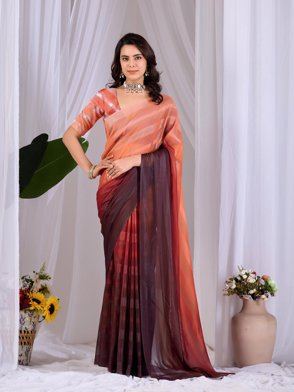 Aastha Fashion Multi Monsoon Printed Saree | Grocsy