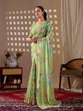 Aastha Fashion Pista Monsoon Printed Saree | Grocsy