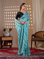 Aastha Fashion See Green Monsoon Printed Saree | Grocsy
